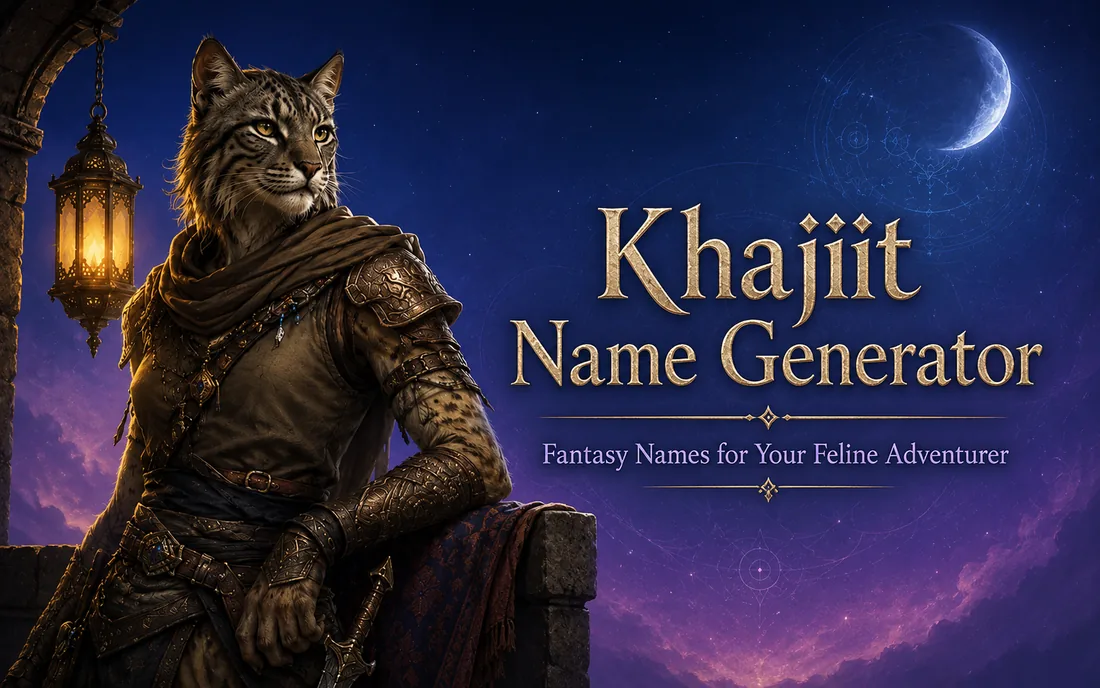Khajiit Name Generator illustration 1
